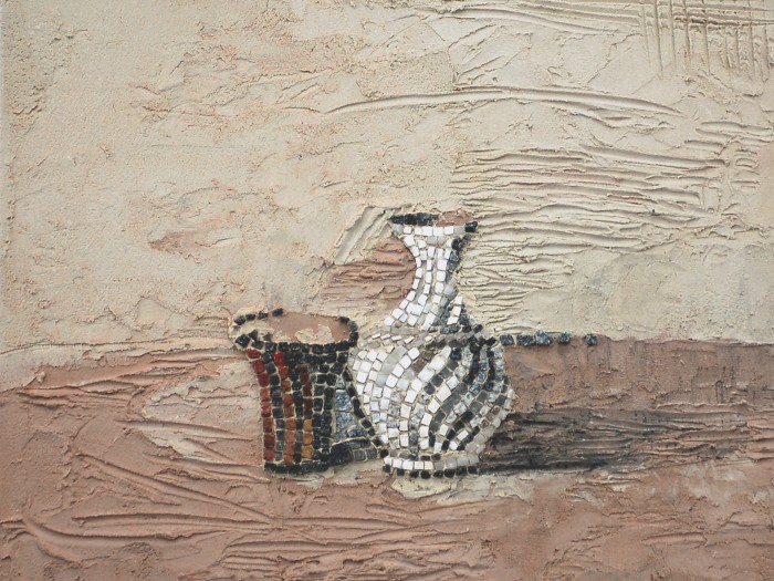 Натюрморт с вазой. мозаика 41х50.5. 2012